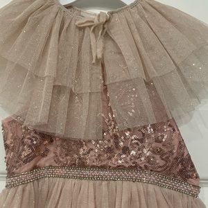 Embellished Rose Gold Sz 6X Flower Girl Dress by Sweet Heart Rose